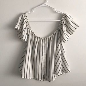 Striped off the Shoulder Top